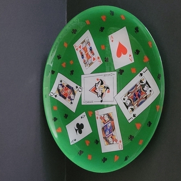 Cary Collection - Retro Glass Boys Night Las Vegas Style Tray/Plate - Picture 1 of 7